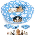 3-in-1 Bunny Tunnel Bed,Collapsible Rabbit Tunnel Toy,Portable Playground | Multi-Functional Collapsible Tunnel Tubes Toys, Three Play Shapes, Suitable for Cats, Puppies, Rabbits, and Ferrets - color: Blue