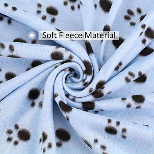 Comsmart Pet Blanket Dog Cat Soft Fleece Blankets Sleep Mat Pad Bed Cover with Paw Print for Kitten Puppy and Other Small Animals, 6 Pack of 39x31 Inches - size: 6 Pack of 39x31 Inches