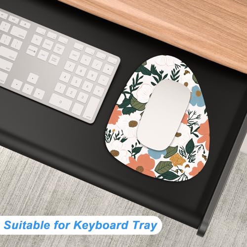 Rimilak Small Mouse Pad 6 x 7 Inch, Irregular Mini Mouse Pad with Non-Slip Rubber Base, Waterproof Compact Mouse Mat for Laptop Computer Wireless Mouse Keyboard Home Office Travel, Beauty Flower - color: Beauty Flower, size: 7L x 6W inches