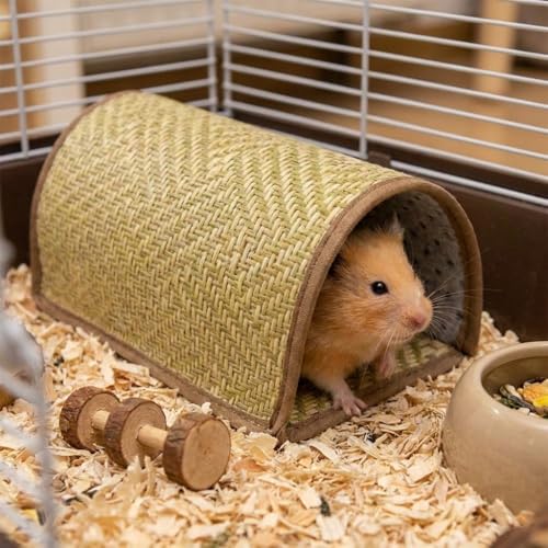 Hiding House Scratch Resistant Sleeping Cave Cooling Mat Guinea Pig Tunnel Universal Wear Resistant Hamster Hideout Pet Resting(5.91x3.94x3.15in) - color: 5.91x3.94x3.15in, size: 5.91x3.94x3.15in