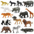 15 Wild Animal Figurines for Kids, Plastic Safari Animal Toys Tiny Portable Jungle Creature Figures Playset Montessori Toys Educational Game for Homeschool Preschool Toddler Kids - style: Wildlife (excluding cards)