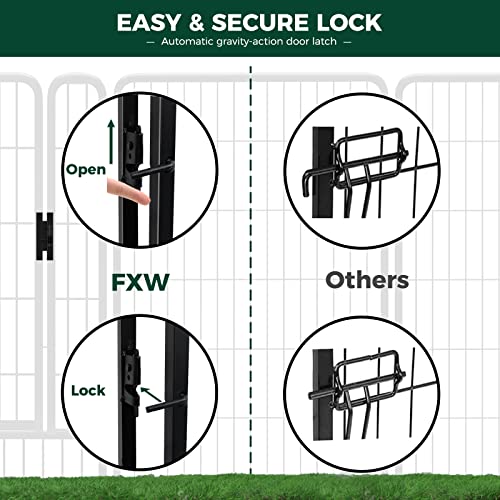 FXW Rollick Dog Playpen, Indoor, Yard & RV Camping, 50" H, 16 Panels | Easy setup, Heavy-duty, DIY layouts, for Ultra Large Dogs, Patented - color: Black, size: 50"H