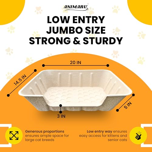 Disposable Litter Boxes (Jumbo - Low Entry, 4-Pack) - size: Jumbo - Low Entry 4-Pack
