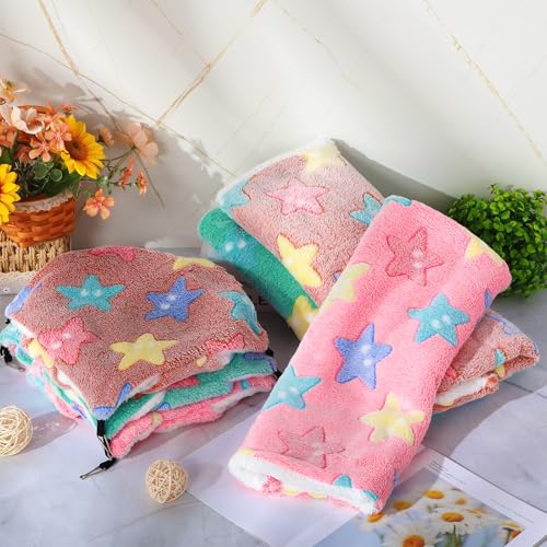 6 Pcs Rat Hammock Set Ferret Hanging Tunnel 3 Tier Guinea Pig Hammocks Hideout Soft Chinchilla Bed for Cage Accessories Hide,Play and Sleep(Dreamy,Star) - color: Dreamy