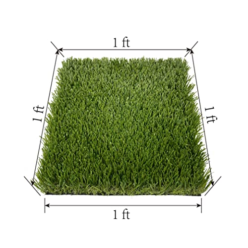 KuGuo Artificial Grass Mat, 12 x 12 in, Buffalo Grass | Flexible turf square for pet areas, crafts, plant displays and tabletop décor, trim to fit for indoor or outdoor projects