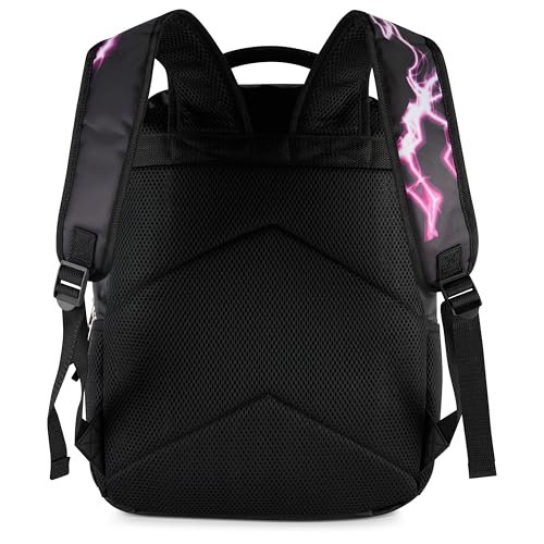 AI ACCESSORY INNOVATIONS K-Pop Demon Hunters Huntrix 16” Backpack for Girls, Featuring Rumi, Zoey, Mira, Rubber Molded Bag Charm, Huntrix - style: Huntrix