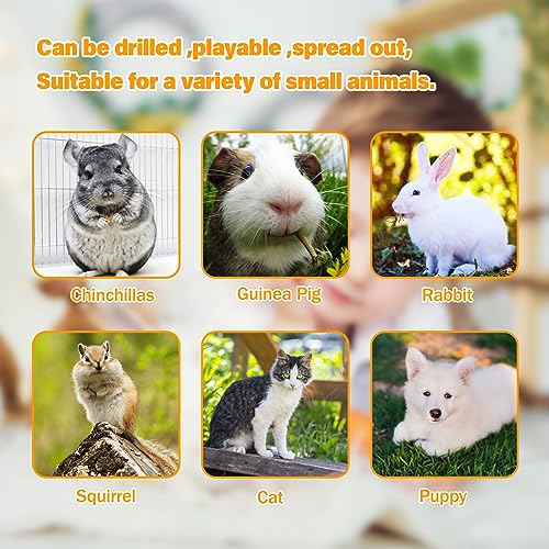 BWOGUE Bunny Tunnel Bed, 2-in-1 Collapsible Rabbit Tunnel Hideout with Mat | Removable Mat for Washing, Ball Toy for Play, Tunnel Tubes for Hiding, Soft Suede Fabric, Cats Rabbits Guinea Pigs - color: YellowPlaid