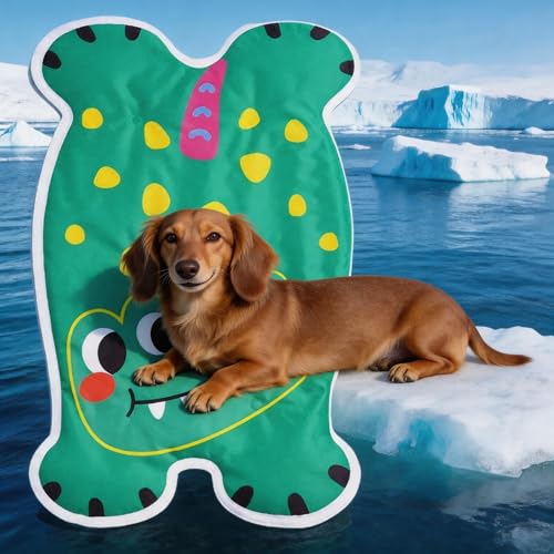 Cooling Mat 30" x 20", High Polymer Gel Cooling Pad for Pets Up to 45 lbs | Small Medium Pets Up to 45 lbs, Waterproof Cooling Bed, Scratch Resistant Pad, Non-Slip Bottom, Crate Kennel Travel Use - color: Green
