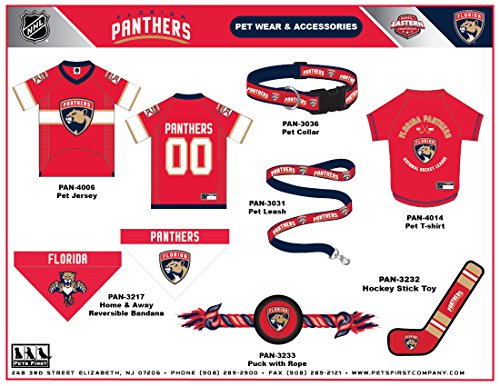 NHL Florida Panthers Stick Toy for Dogs & Cats. Play Hockey with Your Pet with This Licensed Dog Tough Toy Reward! - color: Florida Panthers, style: NHL Dog Tug Toy