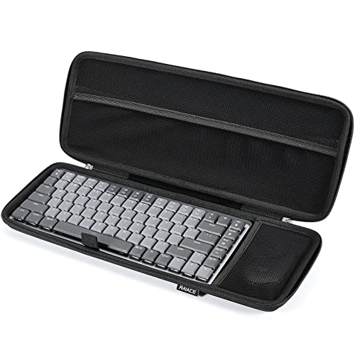 RAIACE Hard Storage Case Compatible with Logitech MX Keys Mini Mechanical Wireless Illuminated Performance Keyboard. (Case Only) - Black
