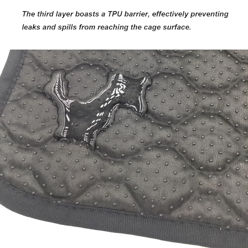 Shelltech Shelletech 2 Pack Guinea Pig Cage Liners, Washable Guinea Pig Pee Pads Reusable Absorbent Bedding Non Slip Pads for Small Animals Hamsters Chinchillas Rats (13.3 ""× 18.8""), Dark Grey - size: 13.3 "× 18.8"