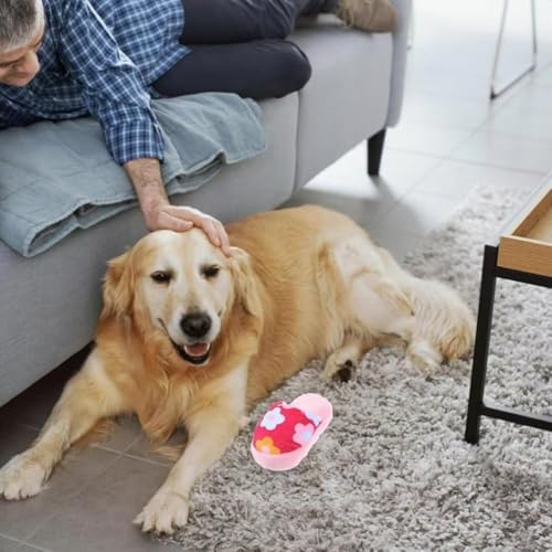 Durable Chew-Resistant Dog Toys with Interactive Squeaker - Double-Layer Oxford Fabric Plush Pet Chew Toys for Aggressive Chewers, Machine Washable (Slipper Design, Multicolor)