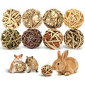 1pc Bunny Chew Grass Balls, Rolling Chew Toys for Small Animals, Natural Chew Grass Toys and Bunny Treats for Rabbits, Guinea Pigs, Hamsters, Mice Teeth Grinding(Random)