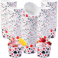 Jingmore 100 Pcs Ice Cream Paper Cups Bulk 8 oz Disposable Dessert Bowls for Hot or Cold Food Snack Treats Gift for Birthday Summer Party Favor Decoration(Casino Poker) - style: Casino Poker