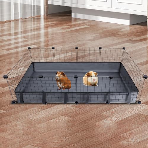 Guinea Pig Cage Liner Pet Bedding Base Waterproof Oxford Guinea Pig Cage Bottom Suitable for C & C Cage Panel (No Cage)(27x56 Inch) - size: 56.0"L x 27.0"W x 4.3"H