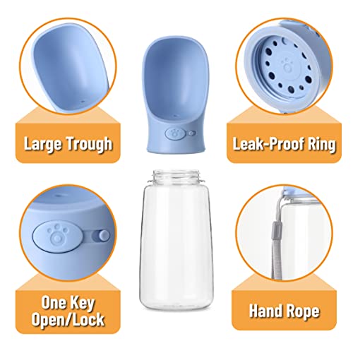 Mr. Pen- Portable Dog Water Bottle, 19 oz, Large | Leak Proof Puppy Water Dispenser with Drinking Feeder for Pets, Outdoor Walking, Hiking, Travel, Not Dishwasher Safe - color: Blue