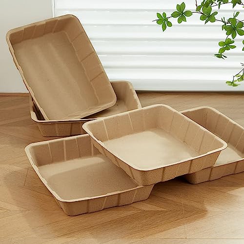 Vealind Disposable Litter Boxes for Cats Cardboard Cat Litter Trays Cat Travel Toilet Litter Pan Liners Kitty and Small Animals Leakproof Litter Box (5 Pack) - color: 5 PACK