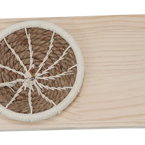 Wontee Bird Perch Stand with Nest Bird Breeding Nest Bed Wooden Platform for Budgies Parakeets Cockatiels Conures (M)