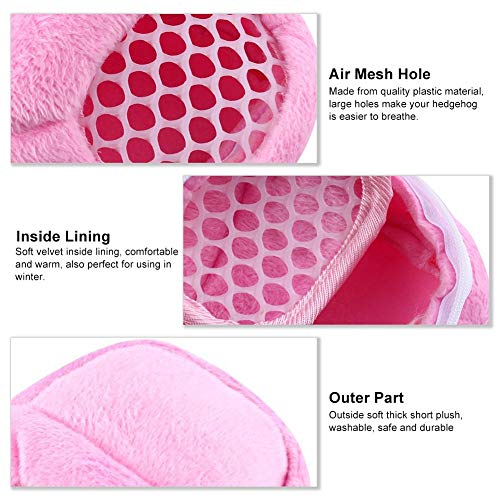 Pet Dog Carrier Bags,Portable African Hedgehog Hamster Breathable Bags,Handbags,Puppy Cat Travel Backpack(S Size:17x12cm/6.7x4.7inch) - color: White Mesh - Pink, size: Small