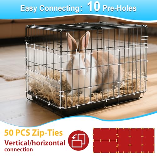 Harhana Cage-Guard, 6 Packs Clear Transparent Pet Cage Protector, Chew-Proof Barrier for Hamster, Rabbit, Bird Cages, DIY Customizable Edge Cover to Protect Wires & Prevent Mess