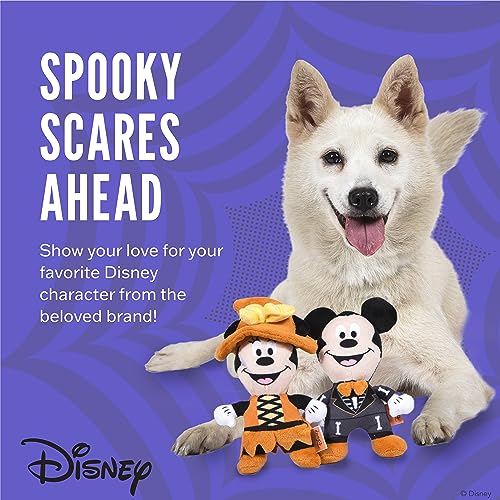 Disney for Pets Mickey & Minnie Mouse Halloween Plush Dog Toys, 6 in, 2 Pk | Skelly suit and witch costume designs, officially licensed Disney product, for Halloween fun, 2 pc set - color: Mickey & Minnie, size: 9 Inch - 2 Pack