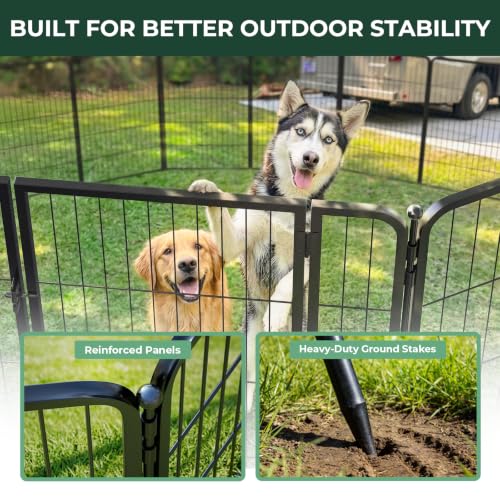 FXW Instant Dog Playpen, RV Camping, Outdoor & Yard, 40" H, 16 Panels | Portable, Easy setup, Heavy-duty, DIY layouts, For Medium & Large Dogs, Patented - size: 40"H