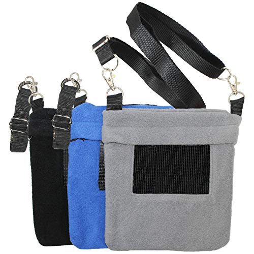 Exotic Nutrition Economy Carry Bonding Pouch (Blue) - for Sugar Gliders, Squirrels, Marmosets, Hamsters, Rodents, Rats, Reptiles, & Other Small Pets - color: Blue