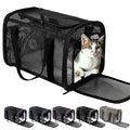 Cat Carrier, Soft-Sided Pet Carrier Bag, Breathable Mesh, Black (Black, 20 * 13 * 13) - color: black, size: 20.0"L x 13.0"W x 13.0"H