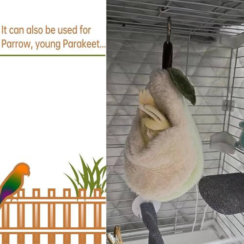 Pear-Shaped Hamster Pouch Bed - Plush Sugar Glider Hideout, Small Pet Habitat Decoration Cozy Cage Accessories for Mice, Gerbil, Golden Bear, Degu
