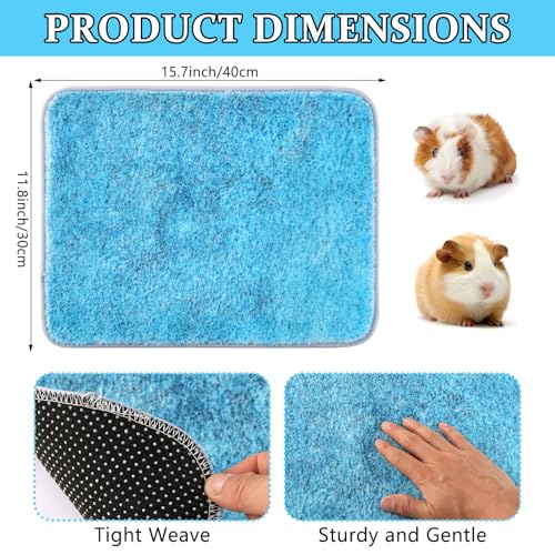 8 PCS Guinea Pig Cage Liner 16 x 12 Inch Reusable Fleece Bedding Mats Washable Pee Pads for Rabbit Hamster Chinchilla and Other Small Animal Cage Supplies (Green, Pink, Gray, Blue) - color: (Green, Pink, Gray, Blue) 8PCS