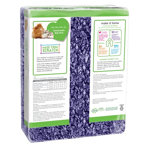 carefresh 99% Dust-Free Playful Purple Natural Paper Small Pet Bedding with Odor Control, 50 L - color: purple, size: 50 L