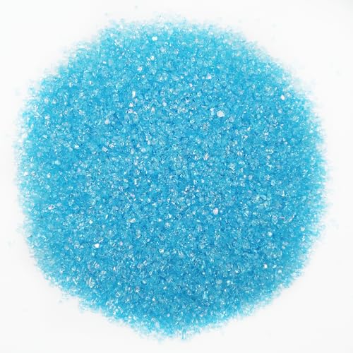 Crushed Glass Glitter, Broken Stones Shattered Glass Chips for Resin Art Crafts, Epoxy Resin Supplies, Geod Painting, DIY Art Projects, Jewelry Making, 2-4mm, 200g/7oz (Navy Blue) - color: Navy Blue