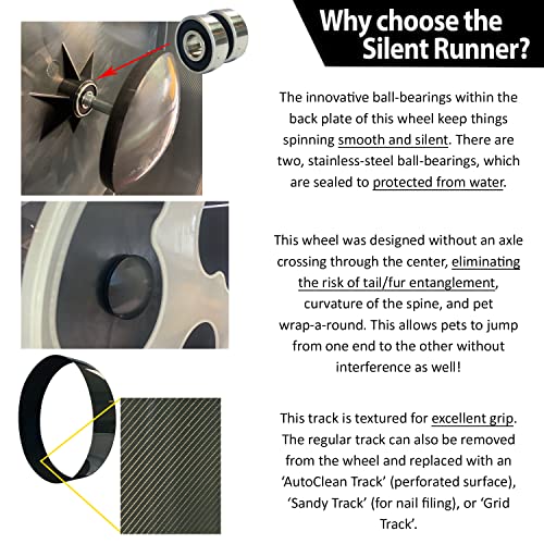Silent Runner Glow Wheel - 12" Regular - Exercise Wheel (Wheel + Autoclean Track + Cage Attachment) - size: Wheel + Autoclean Track + Cage Attachment