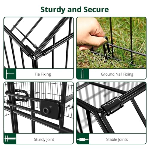 Chicken Coop, 130"×40"×40" Chicken Run Pen with Cover for Yard | Waterproof Sunshade Cover, Auto-lock Door, Ground Stake, Metal Portable Chicken Tractor for Poultry, Rabbits & Small Animals - size: 130.0"L x 40.0"W x 40.0"H