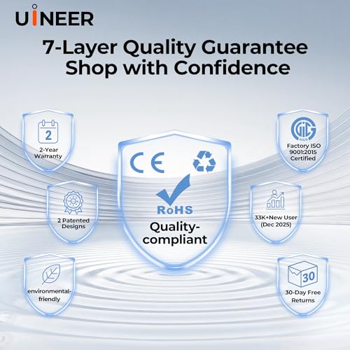 Uineer Vertical Ergonomic Mouse, Wireless Bluetooth Mouse, 3-Device | Switch among 3 devices via dual Bluetooth and 2.4G; rechargeable with 7-color ambient lighting. - color: Orange