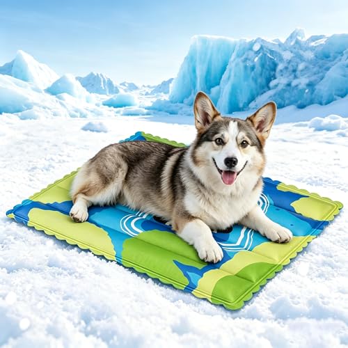 Dog Cooling Mat, XL-37"x25" | Self Cooling with Non-Toxic Gel, Waterproof, Durable, For Indoor & Outdoor in Summer - size: XL-37"x25"