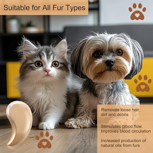 Puppy Brush, Soft Dog Brush for Grooming, Puppy Hair Remover Brush Comb, Grooming Tool for Poodles,Teddy, Yorkies, Maltese, Shih Tzu, Chihuahua, Gold - color: Gold