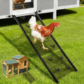 Chicken Coop Ramp,Metal Chicken Ladder for Coop Accessories, Ladder Length Adjustable for Henhouse, Coop Steps for Feet Problem or Cannot Fly Chickens ducks, Duty Sturdy,Corrosion-Resistant Waterproof