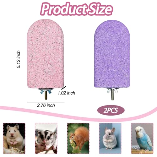 2 Pack Hamster Rat Lava Ledge Platform Teeth Grinding Chewing Toy (L)