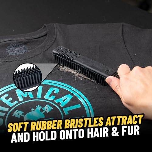 Chemical Guys Professional Rubber Pet Hair Removal Brush – Multi Surface Detailing&Pet Hair Removal Tool for Cars,Trucks,SUVs,RVs&Home – Removes Lint and Debris from Upholstery and Carpet,(Pack of 12) - size: (Pack of 12)