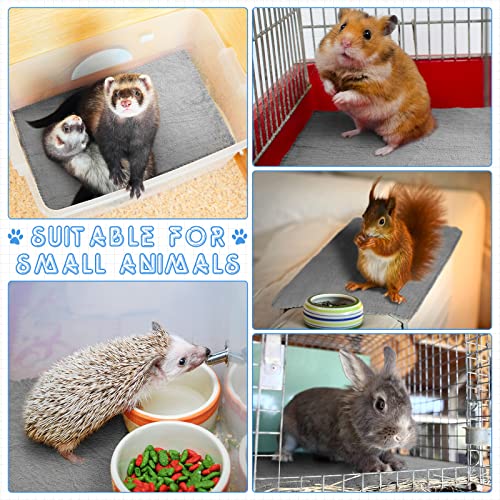 SmoothNovelty 5 Pcs Waterproof Guinea Pig Blankets Washable Small Animal Pee Pad Pet Blanket Sleep Bedding Mats Absorbent Guinea Pig Cage Liner Reusable Pet Sleep Pad(Gray,18" X 24",Classic) - color: Gray, size: 18" X 24", style: Classic