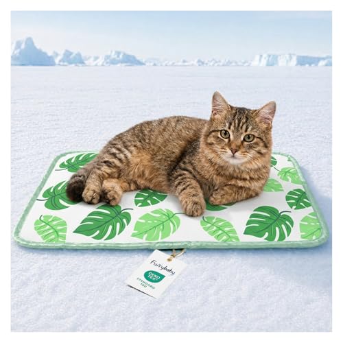 Cooling Mat for Dogs,Stylish Patterns,Self Cooling Indoor Outdoor | Instant Cooling,No Gel,100%Non-Toxic,Claw-Proof,Anti-Slip,Washable,for dog creat,dog bed,Leaf S - color: Leaf, size: 23"x18"(Small)