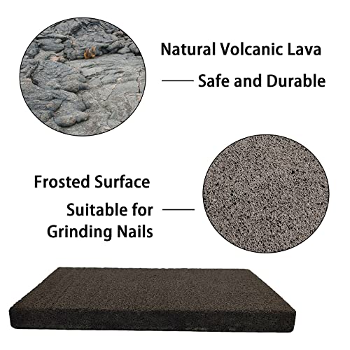 BNOSDM Rabbit Grinding Claw Pads Bunny Scratch Foot Pads Natural Hamster Lava Stone for Teeth Grinding Black Guinea Pig Scratching Board Chew Toy for Ferret Chinchilla Mouse - color: Black 1x Large
