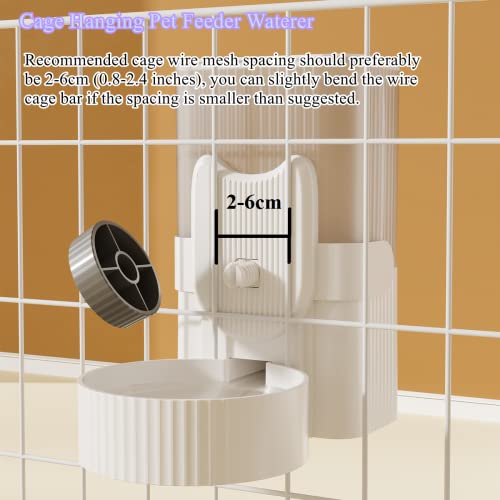 Automatic Replenish Pet Feeder, 1L Capacity Auto Gravity Cage Hanging Food Dispenser Set for Dog and Cat Small Animals, Removable Pet Food Bowl Food Container (Feeder, Green) - color: Green, size: Feeder