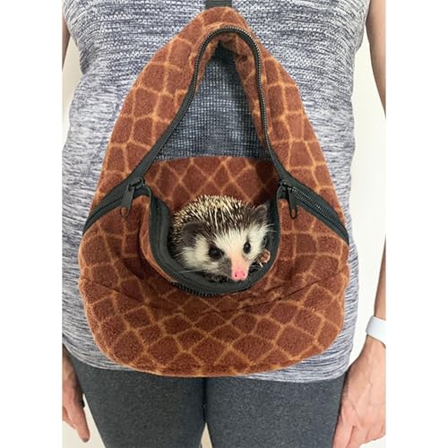 Kucci Carry Pouch - Fleece Travel Bonding Carrier Bag - for Sugar Gliders, Squirrels, Marmosets, Hamsters, Rodents, Rats, Reptiles & Other Small Pets (Regular) - size: 5.0"L x 4.0"W x 5.0"H