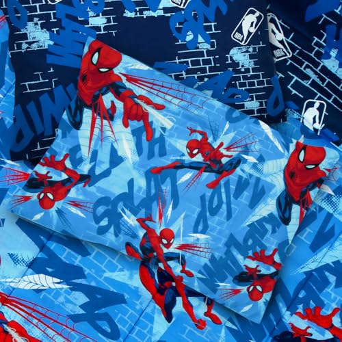 Marvel Spiderman Twin Comforter Set, Reversible Design Ultra Soft Fade Resistant Microfiber Kids Bedding Set, Officially Licensed - color: Spiderman