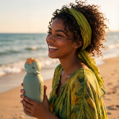 asobu Bestie Water Bottle, Cute Collectible Character, Leak Proof, BPA Free | 16 oz, Stays Cold 24 Hours, Double Wall Vacuum Insulation, Food Grade Stainless Steel, Spill Resistant, Great Gift Idea - color: SHELDON THE TURTLE
