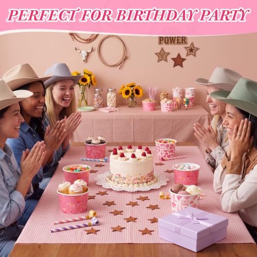 Jingmore 100 Pcs Ice Cream Paper Cups Bulk 8 oz Disposable Dessert Bowls for Hot or Cold Food Snack Treats Gift for Birthday Summer Party Favor Decoration (Cowgirl) - style: Cowgirl