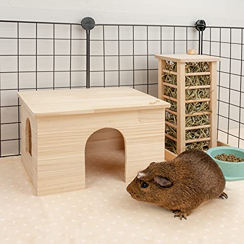 Niteangel Wood House with Window, Chinchilla and Guinea Pigs Hut Hideout