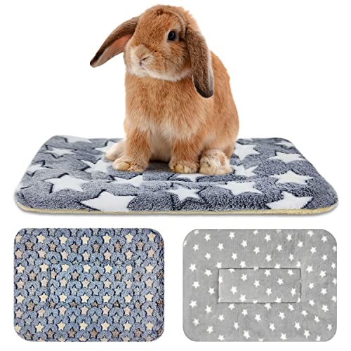 3PCS Rabbit Bed, Soft Bunny Bedding, Fleece Guinea Pig Blanket | Warm Plush Sleeping Mat, Cage Liner for Hamster Ferret Squirrel Hedgehog Rat - color: 01 - (3 Pcs)